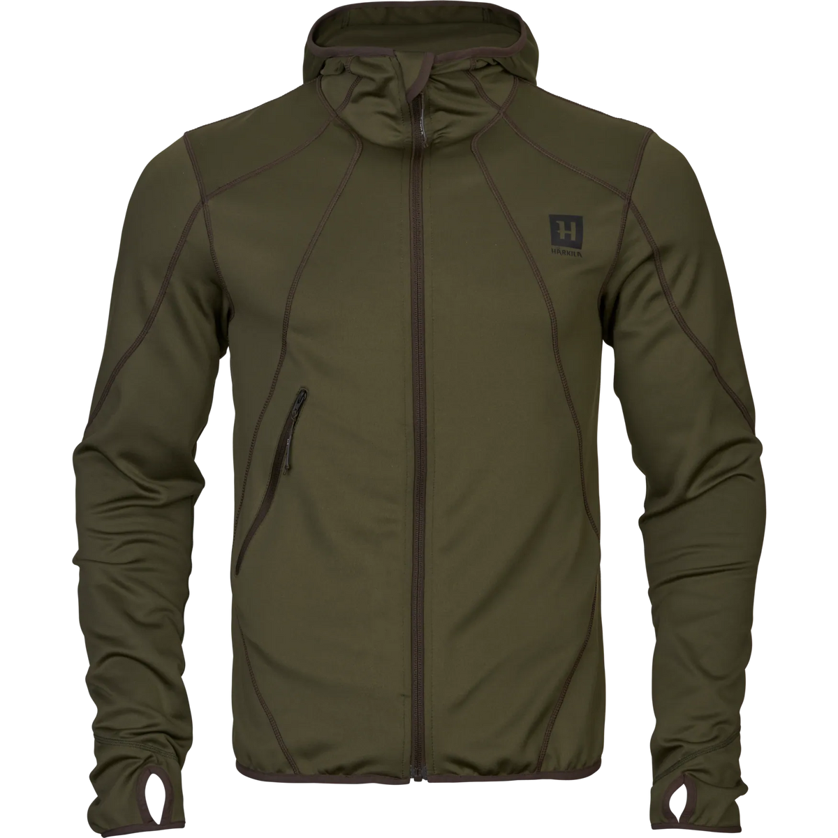Härkila Deer stalker fleece hætte trøje med lynlås