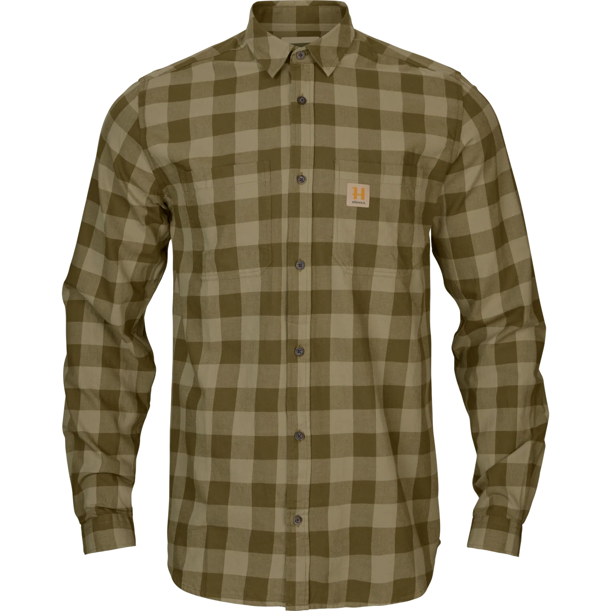 Härkila skandinavisk L/S-skjorte Dark olivecheck