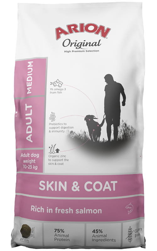 Arion Original Skin & Coat M 12 kg Laks & Ris