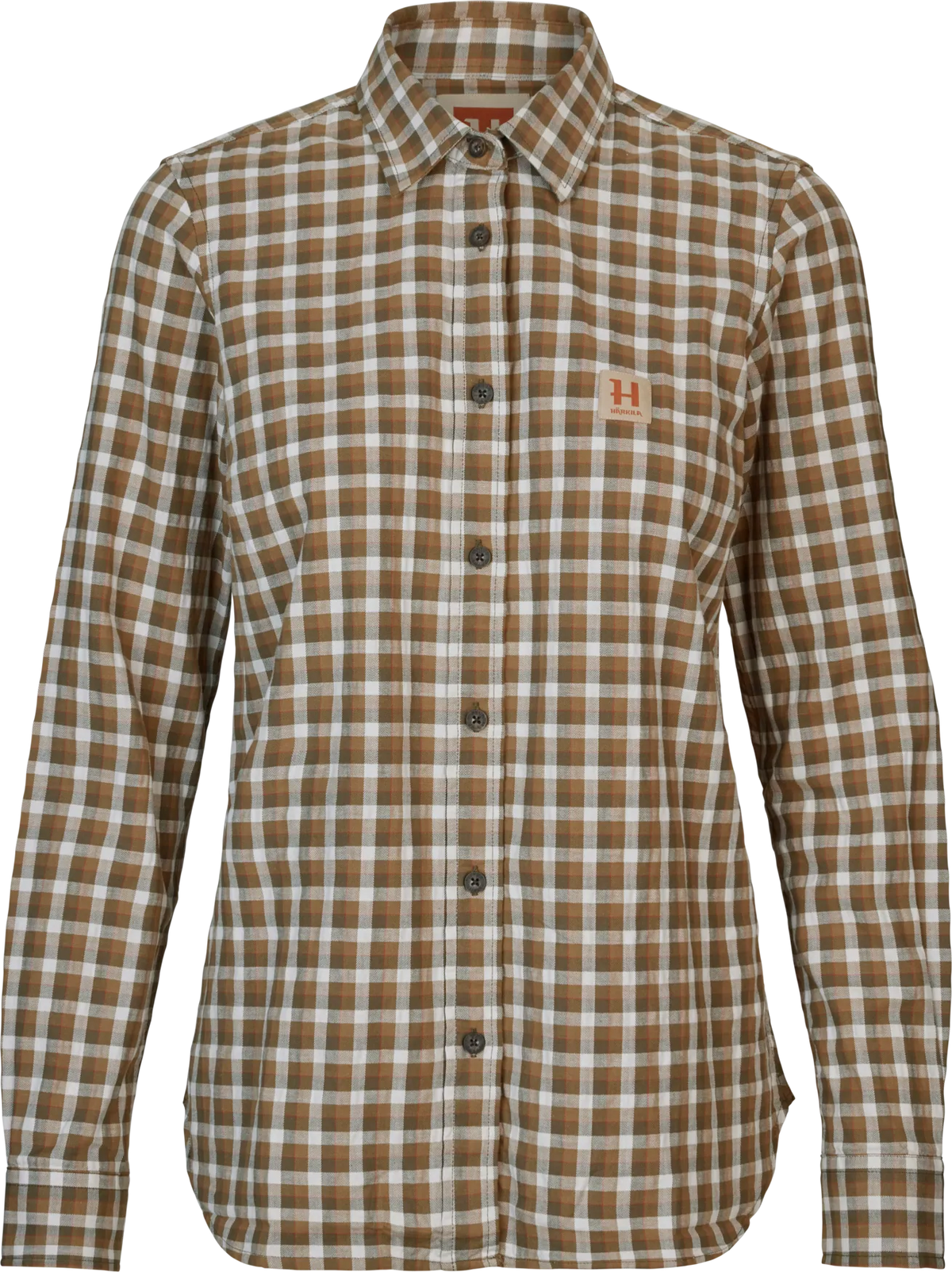 Härkila Fjell skjorte til kvinder dark olive check