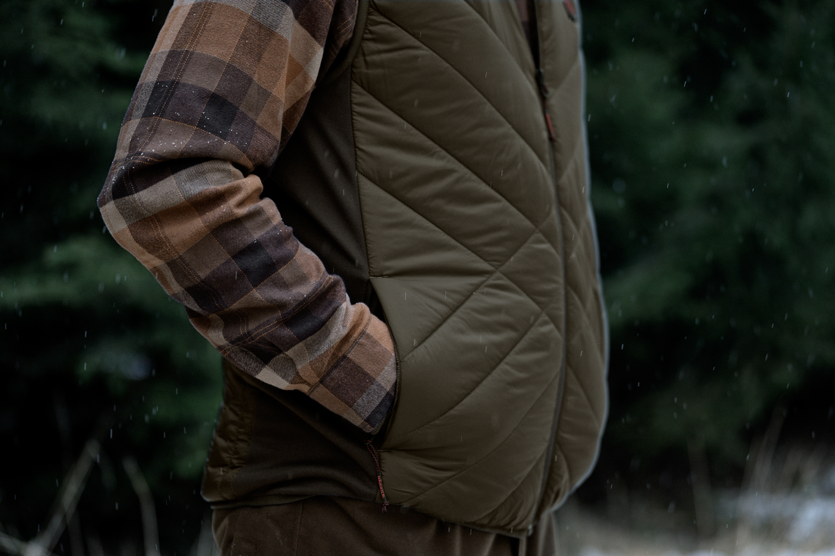 Härkila Heat Insulated vest Willowgreen/Shadow brown