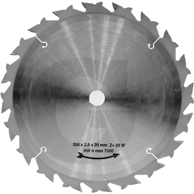 Hårdmetalklinge 250 x 20 mm.