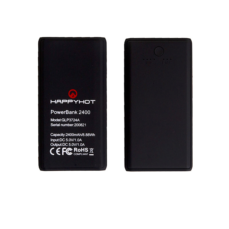 Powerbanks til Happyhot varmesokker 5V 2400 mAh 2 stk.