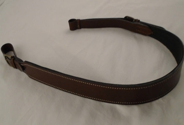 Riffelrem Læder 40mm sort Neopren
