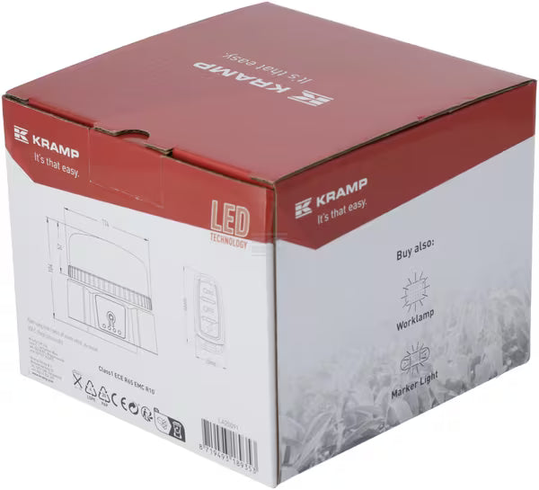 Rotorblink LED med magnet genopladelig m. Fjernbetjening