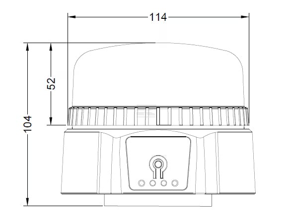 Rotorblink LED med magnet genopladelig m. Fjernbetjening