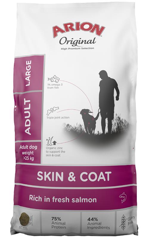Arion Orininal Skin & Coat L 12 kg Laks & Ris