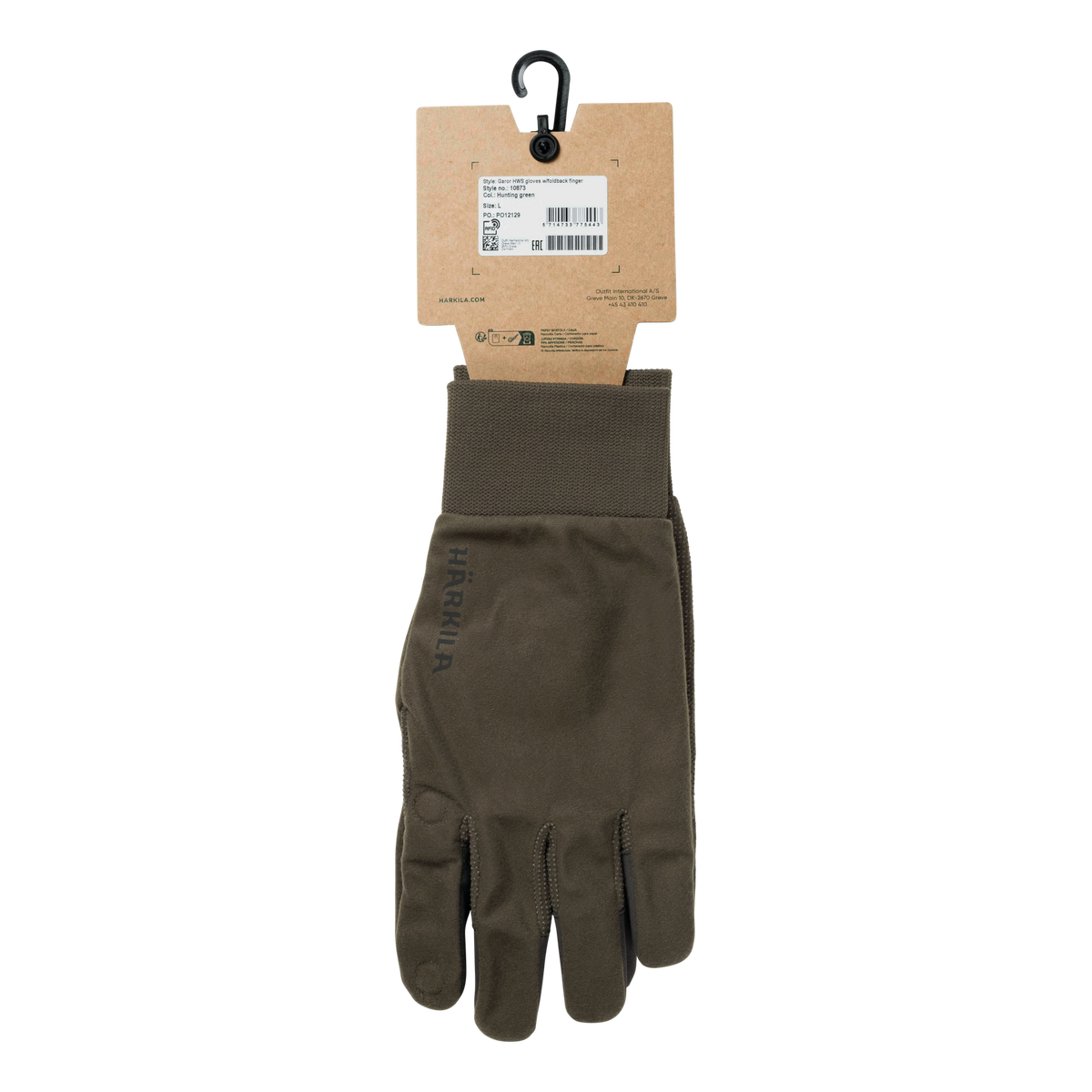 Garor HWS-handsker med foldbar finger Hunting green
