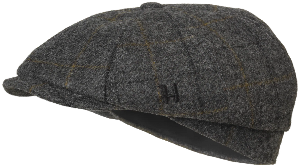 Benmore Baker Boy Cap Charcoal grey