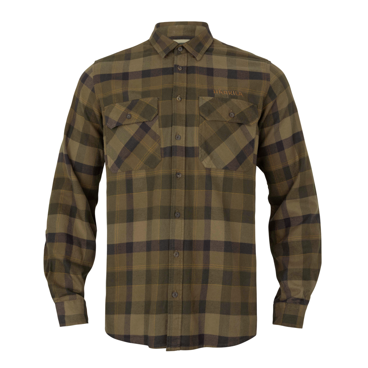 Asmund L/S skjorte Beech green check