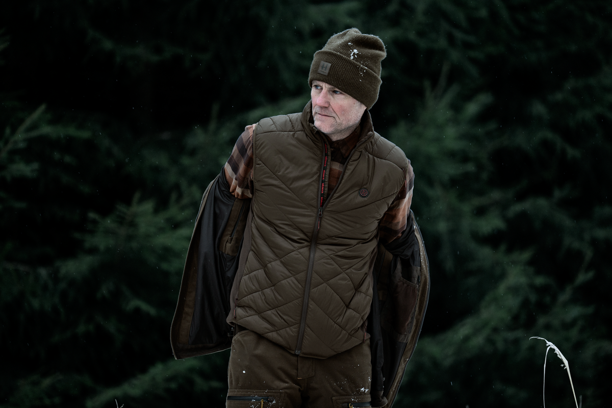 Härkila Heat Insulated vest Willowgreen/Shadow brown