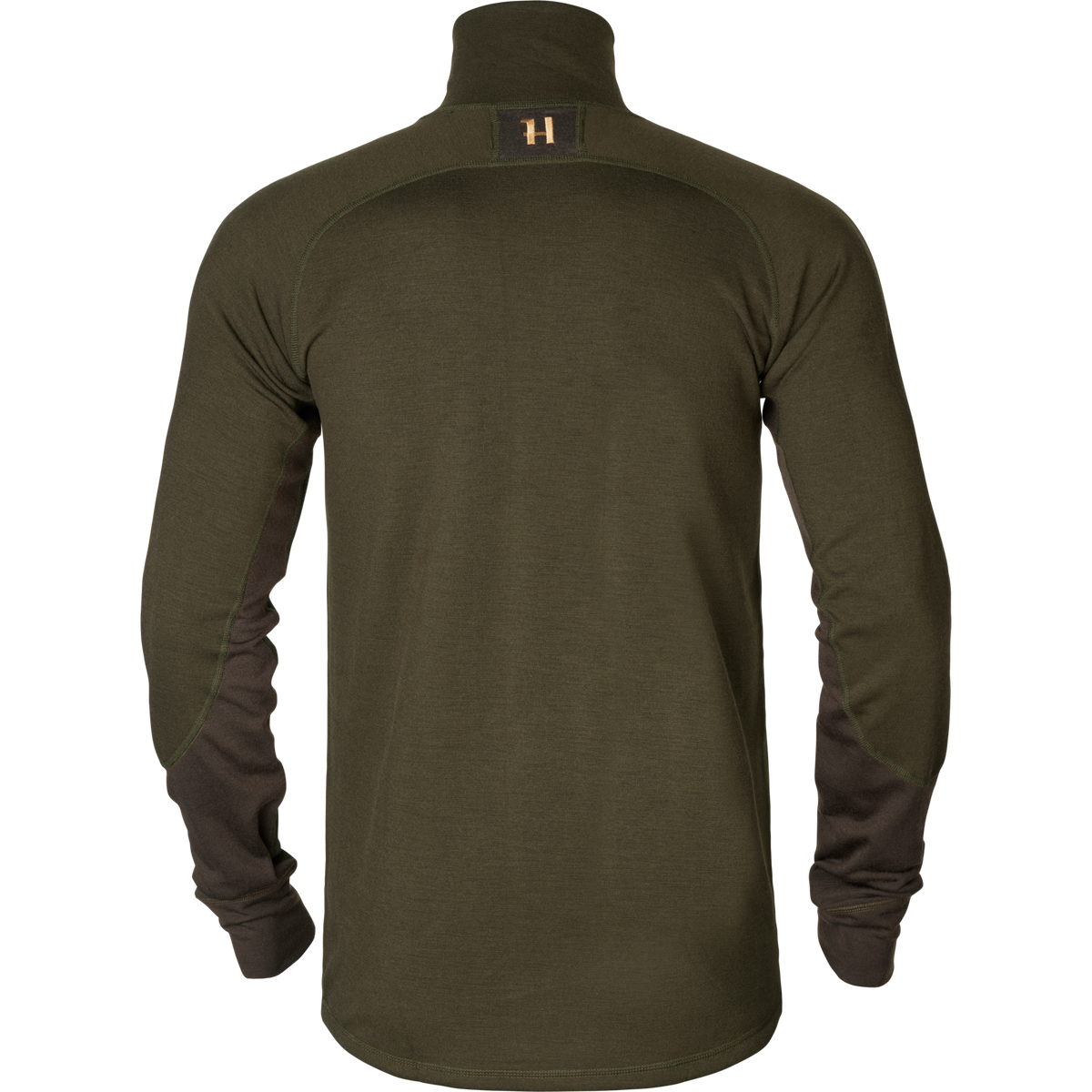 Härkila Base Warm zip neck Gillow Green/Shadow Brown