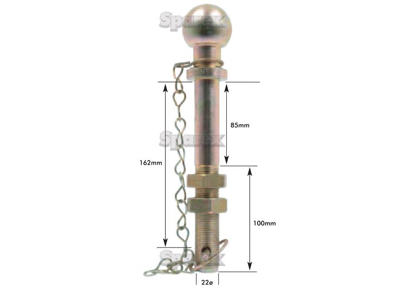 50 mm Kuglebolt 22x190 mm