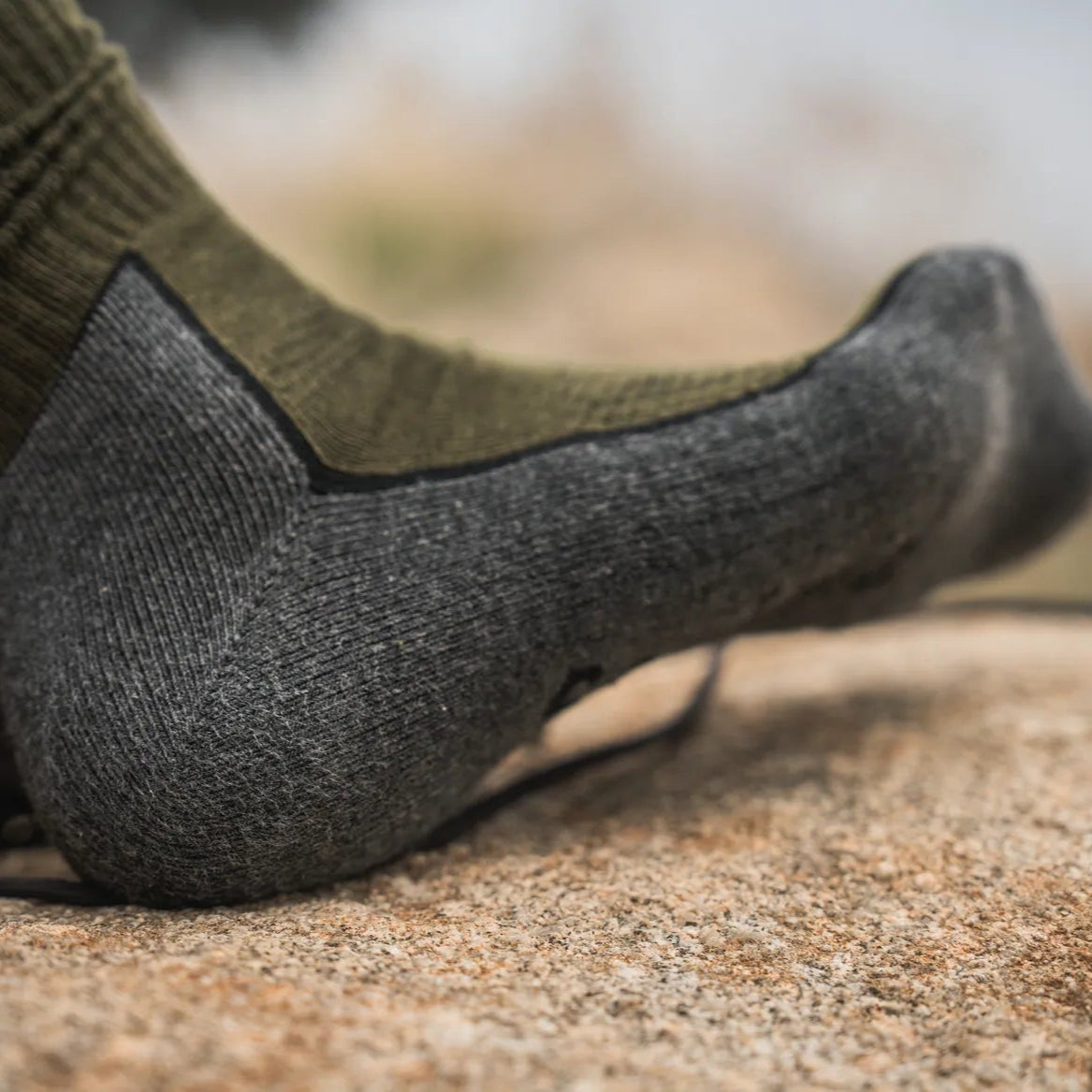 Field strømpe 3 pack pine green/dark grey