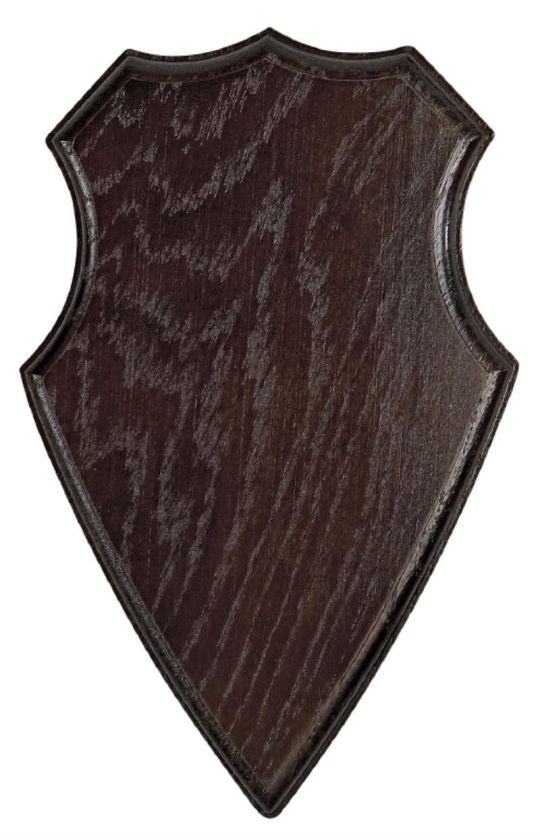 Bukkeplade Mørkt træ 21x13cm