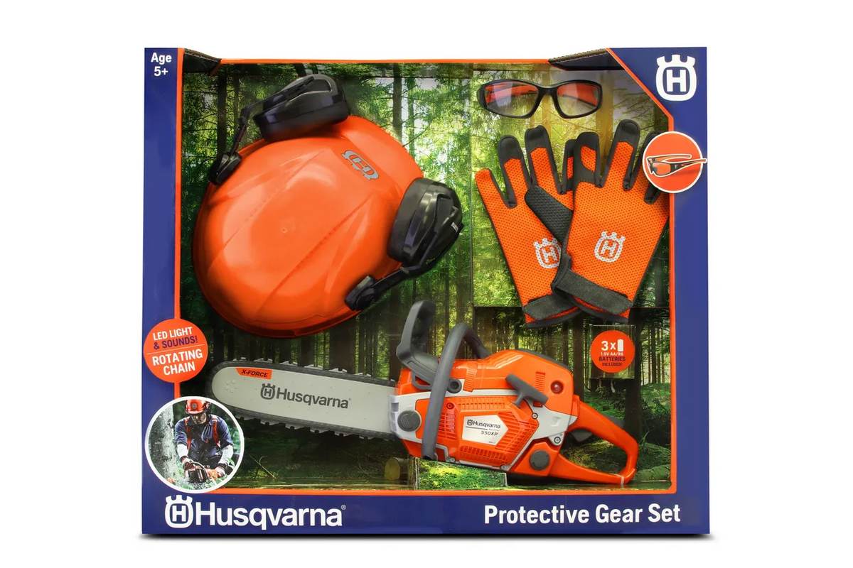Husqvarna Legetøjssav m/Hjelm & Handsker