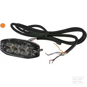 Blinkende advarselslys, ravgul, 3 LED’er