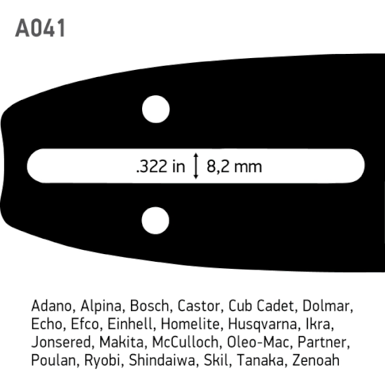 Sværd og kæde sæt 10" / 25 cm 1/4 1,3 mm 1041