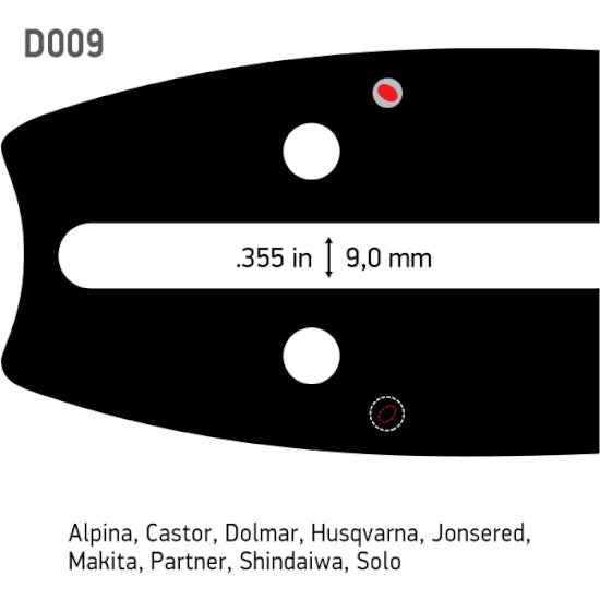 Sværd og kæde sæt 18"-3/8-1,5 mm - 68DL - D009