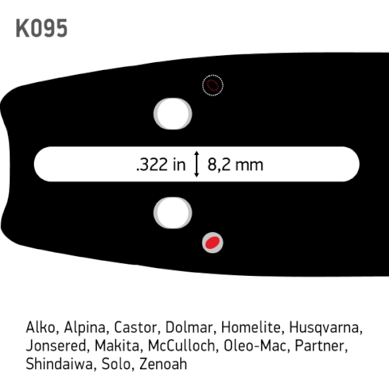 Sværd og kæde sæt 15"-.325-1,5 mm - 64DL - A095